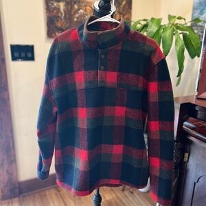 Orvis Red and Black Plaid Men's Shirt